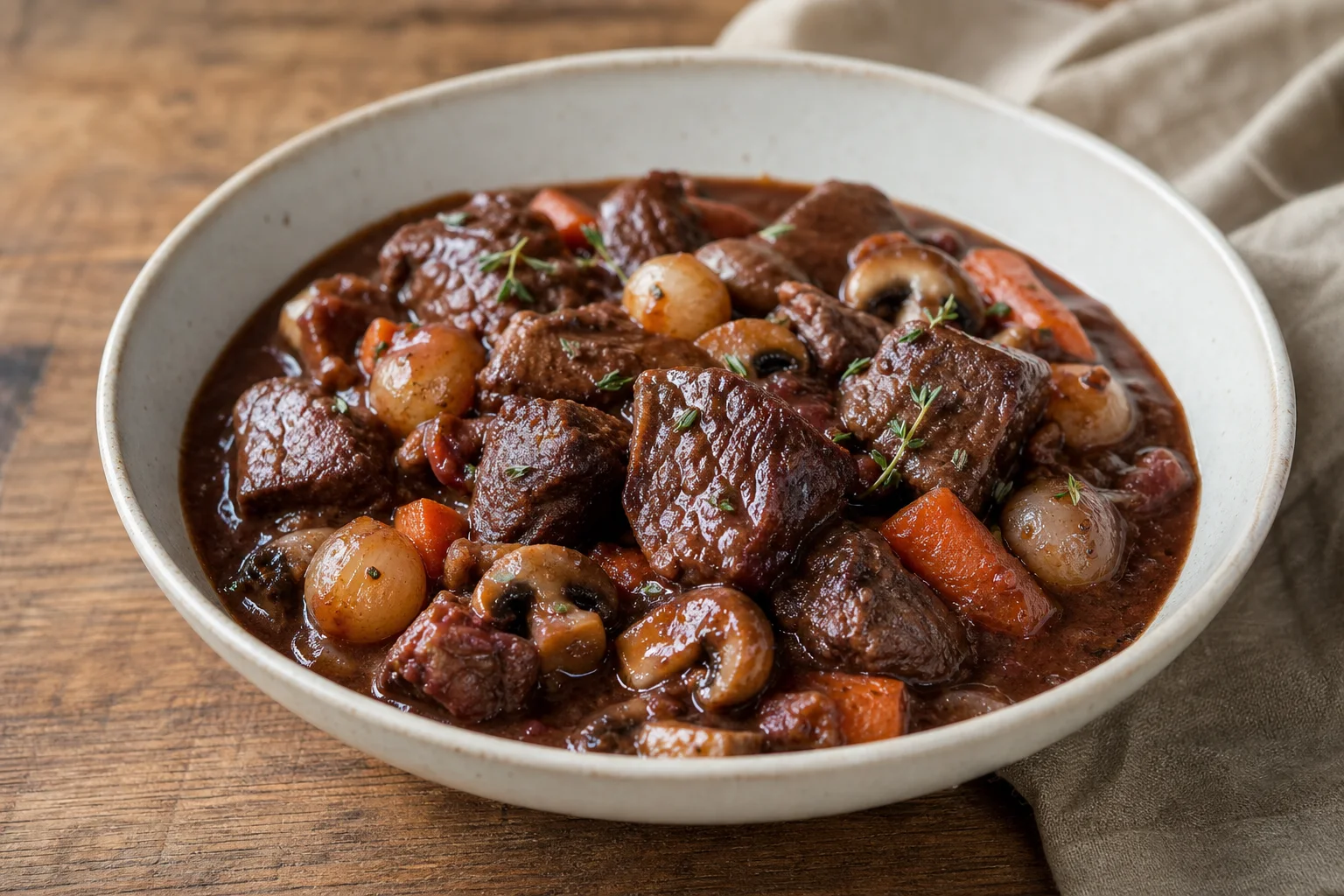 Boeuf bourguignon — gotowe danie