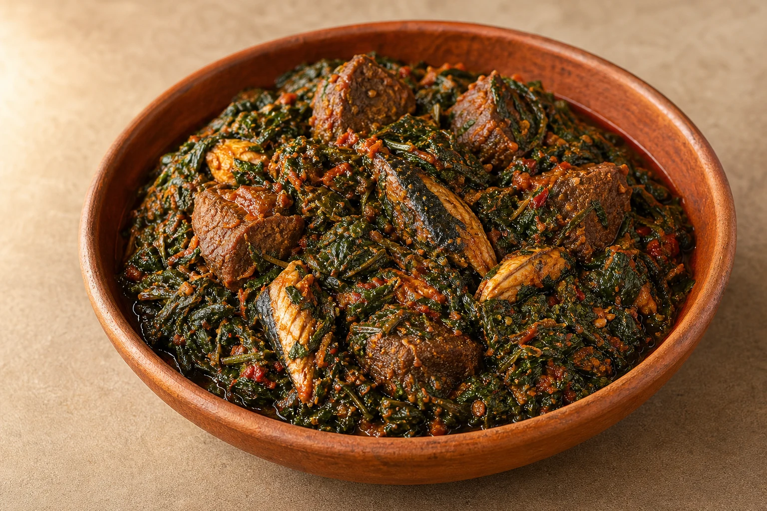 Efo riro — gotowe danie