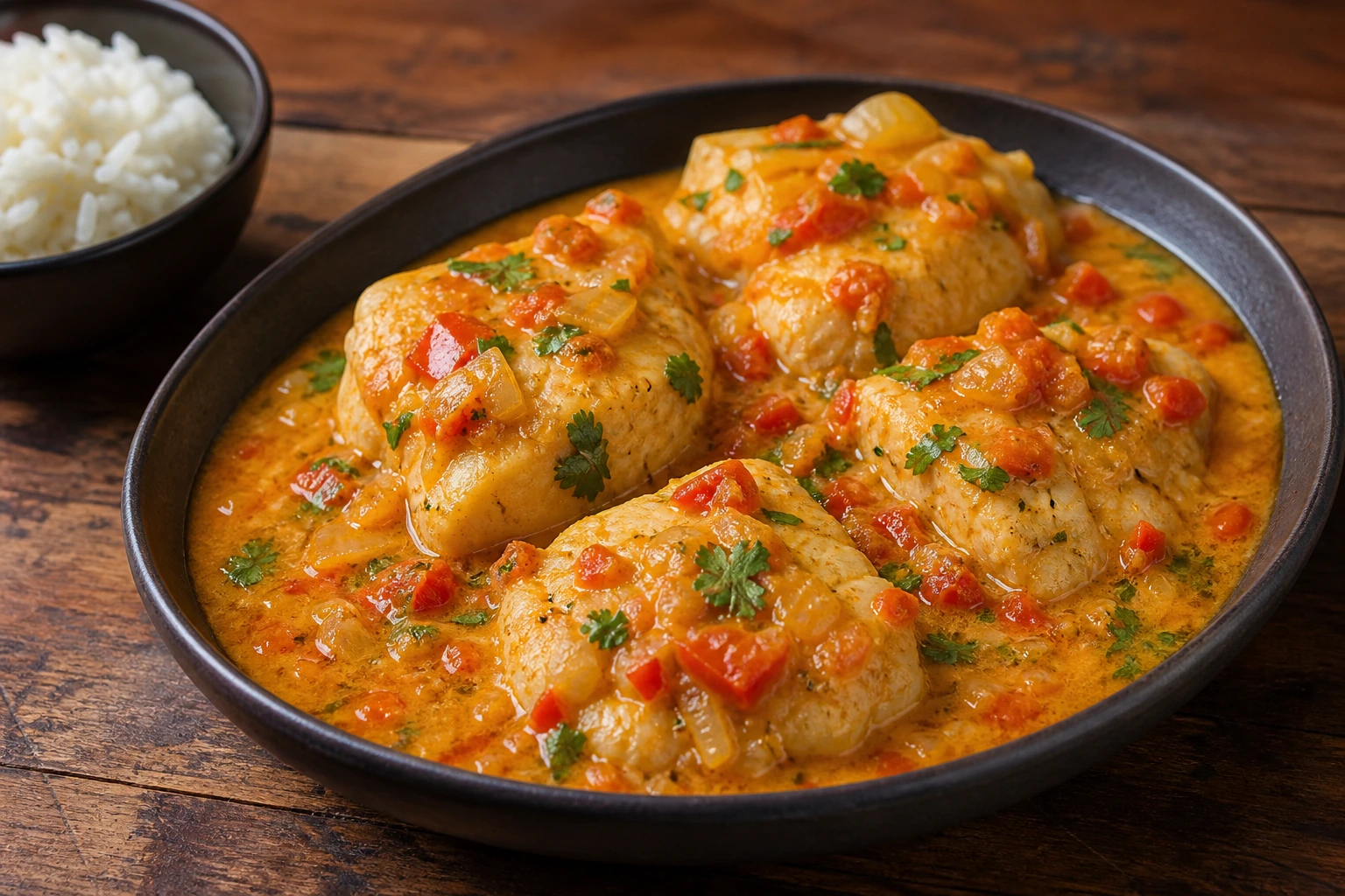 Encocado de pescado — gotowe danie