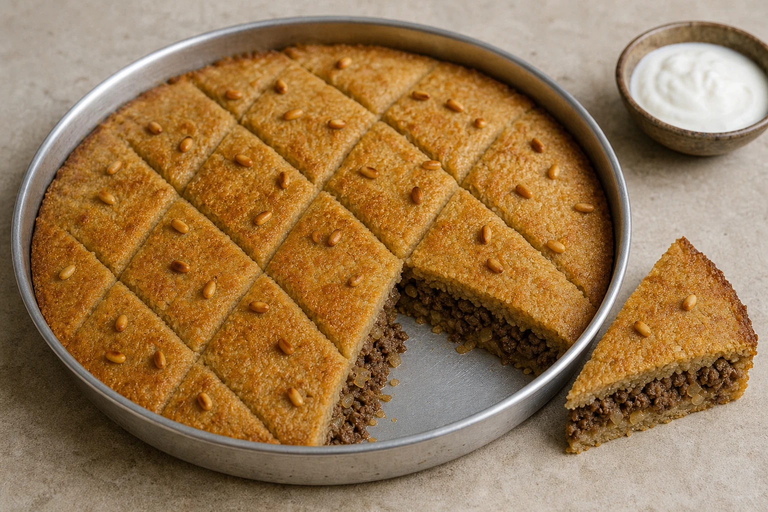 Kibbeh bil sanieh — gotowe danie