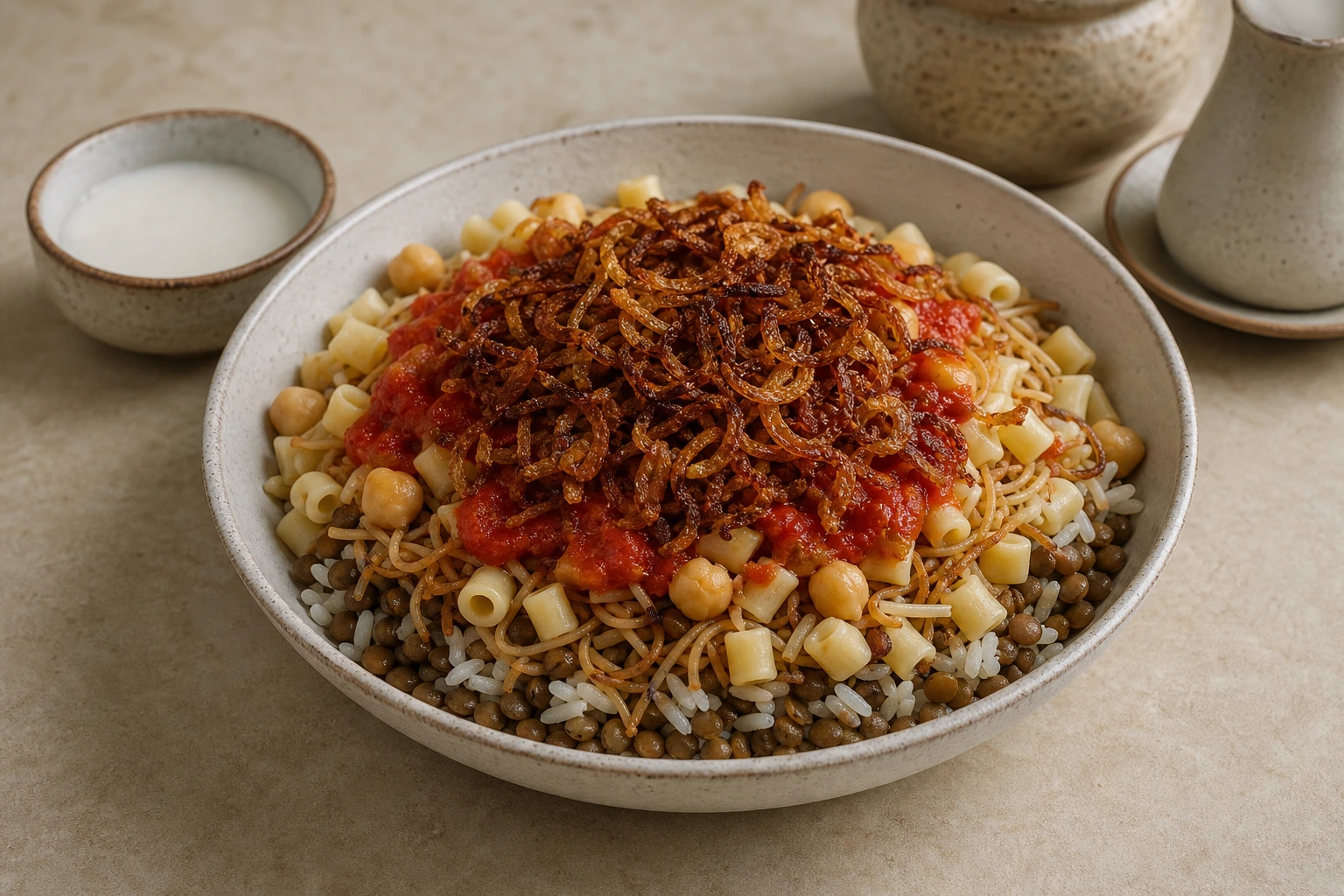 Koshari — gotowe danie