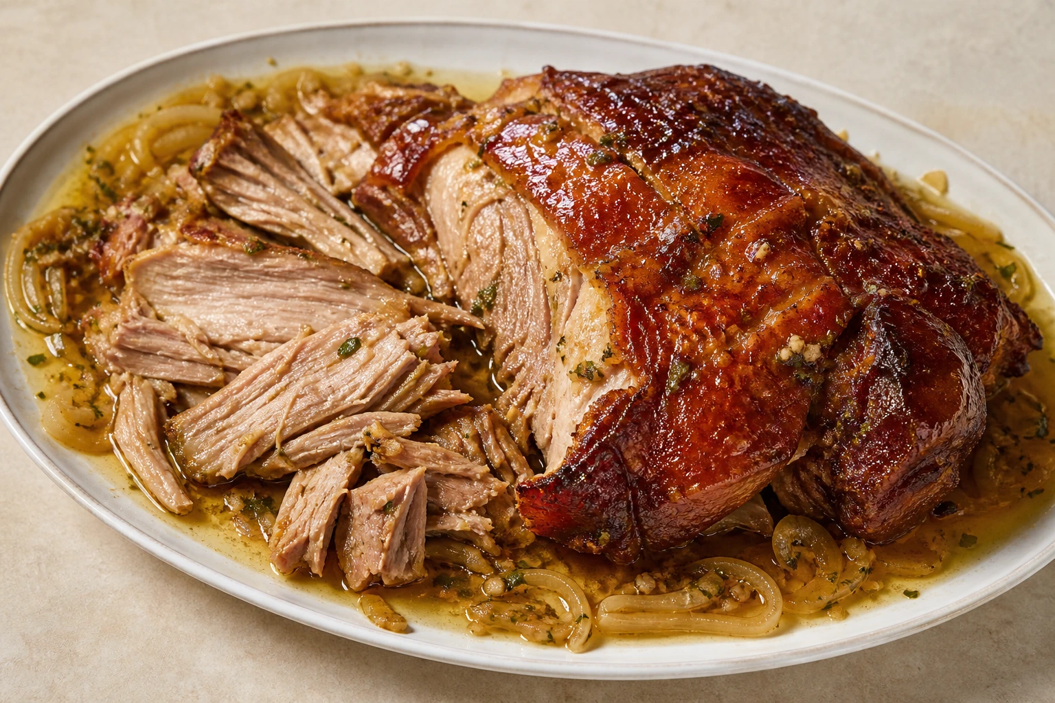 Lechón asado con mojo — gotowe danie