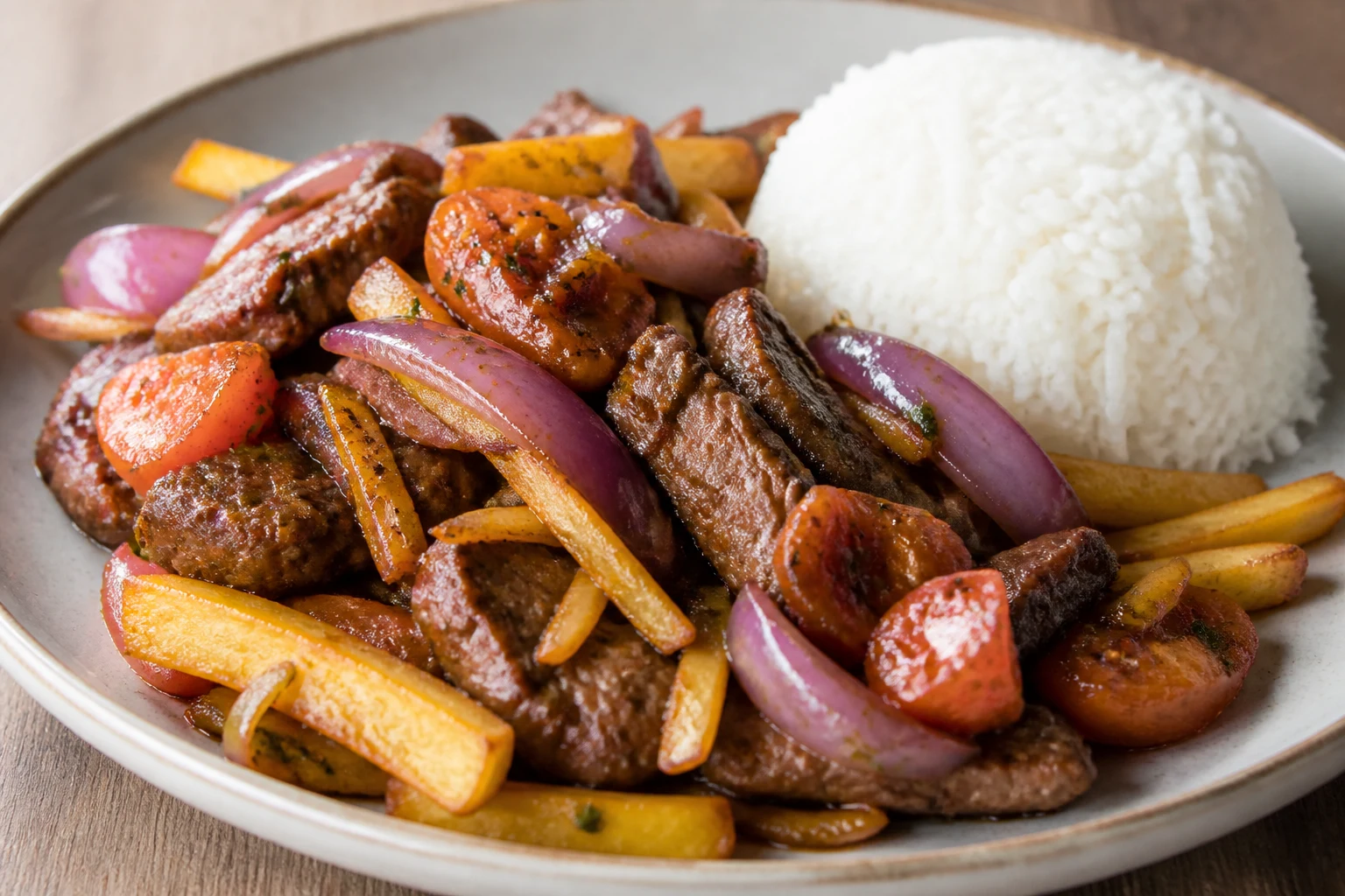 Lomo saltado — gotowe danie