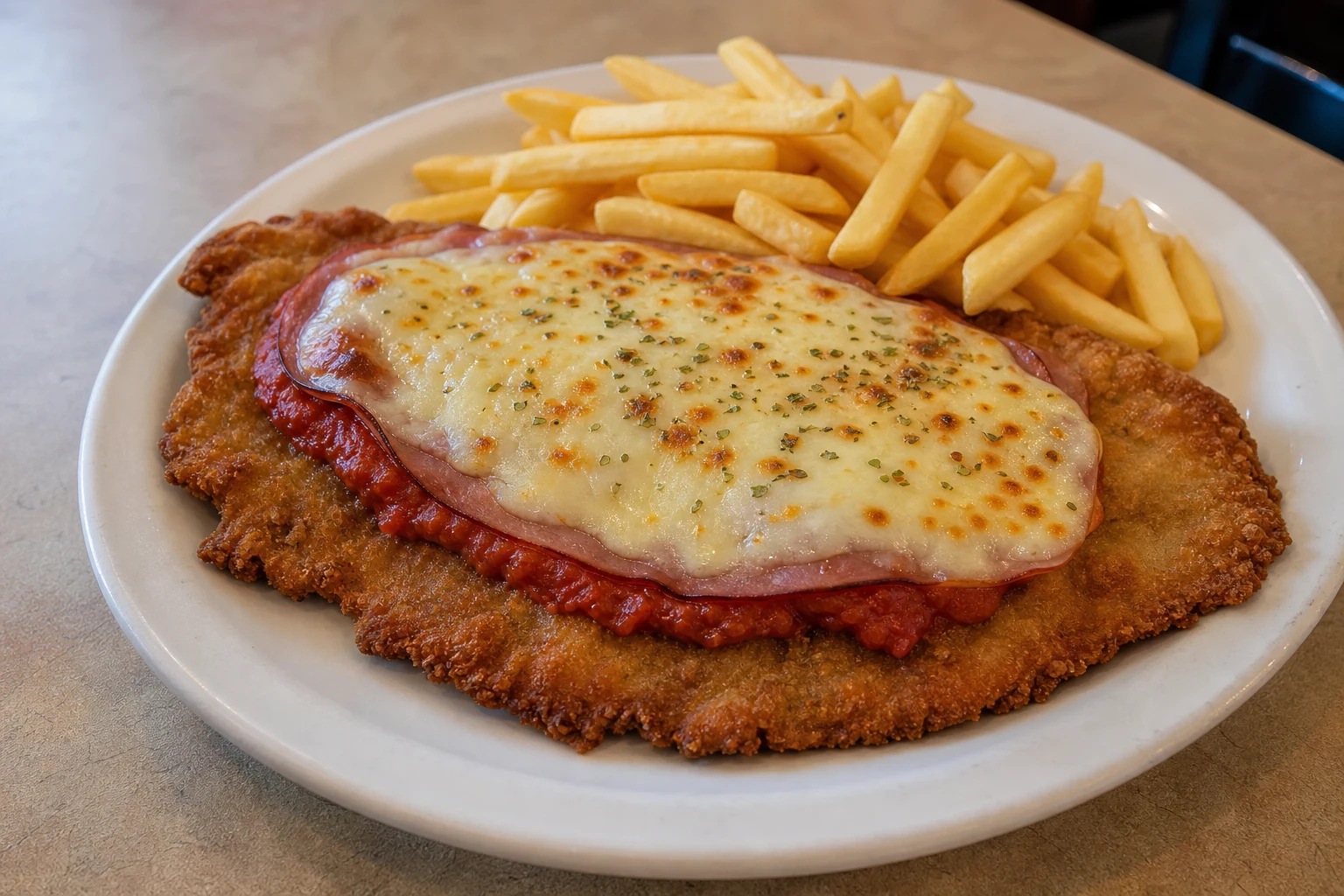 Milanesa a la napolitana — gotowe danie