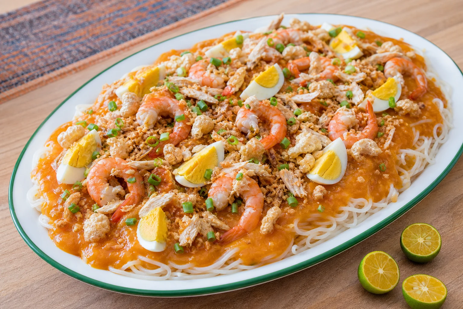 Pancit palabok — gotowe danie