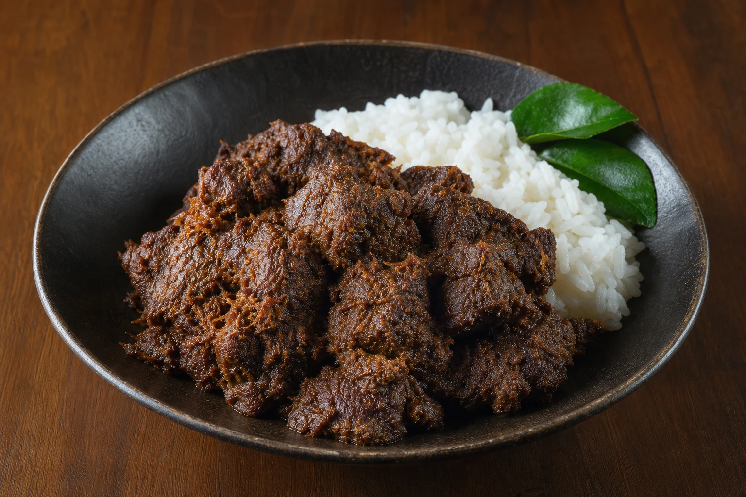 Rendang daging — gotowe danie