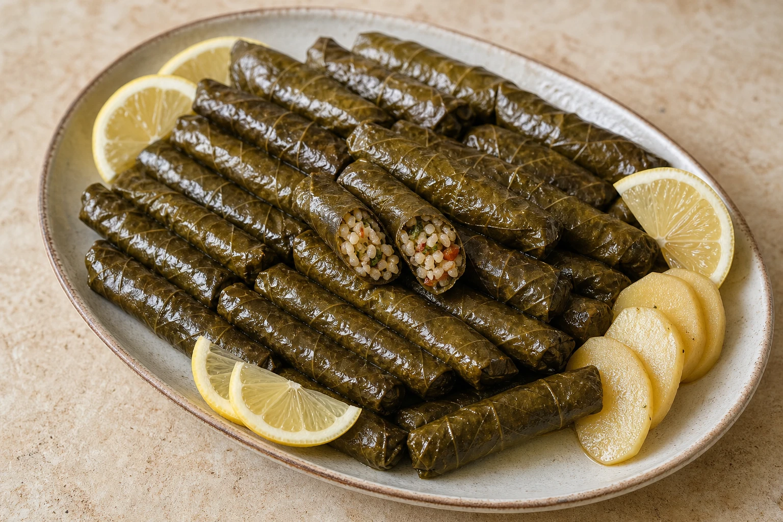 Warak enab bi zeit — gotowe danie